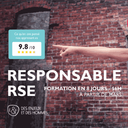 Responsable RSE - Définir et déployer une stratégie de durabilité en entreprise