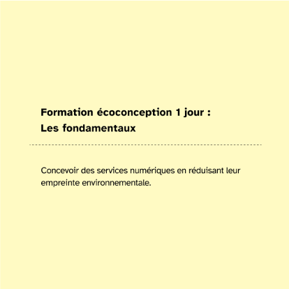 Ecoconception numérique : Les fondamentaux 