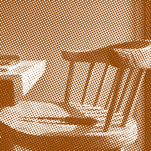 Chaise en bois construction artisanale image tramée